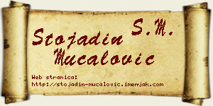 Stojadin Mučalović vizit kartica
